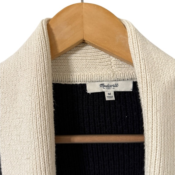 MADEWELL Cocoon Open Knit Striped Cardigan Sweater - Picture 4 of 6